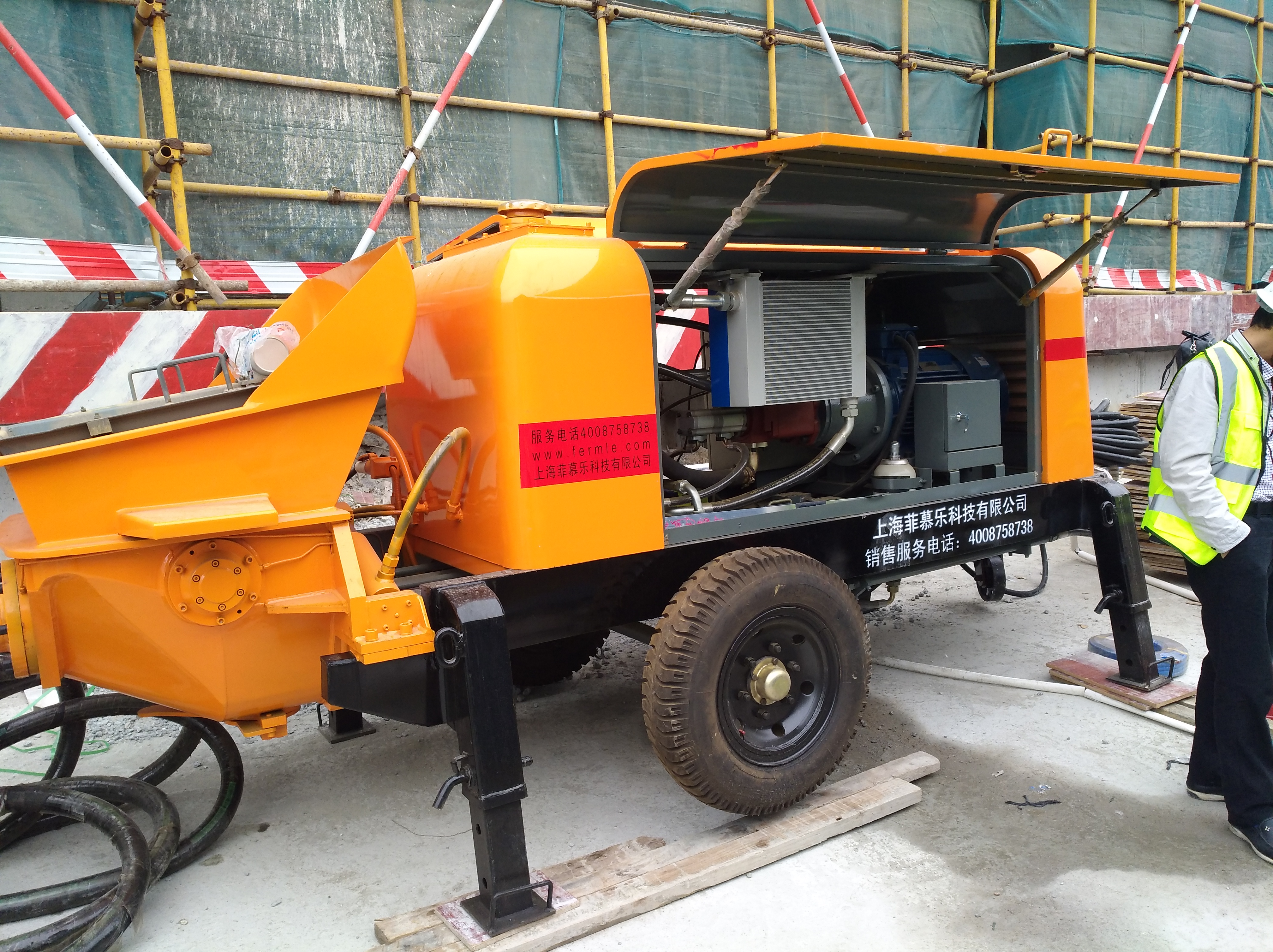 高层砂浆喷涂泵施工